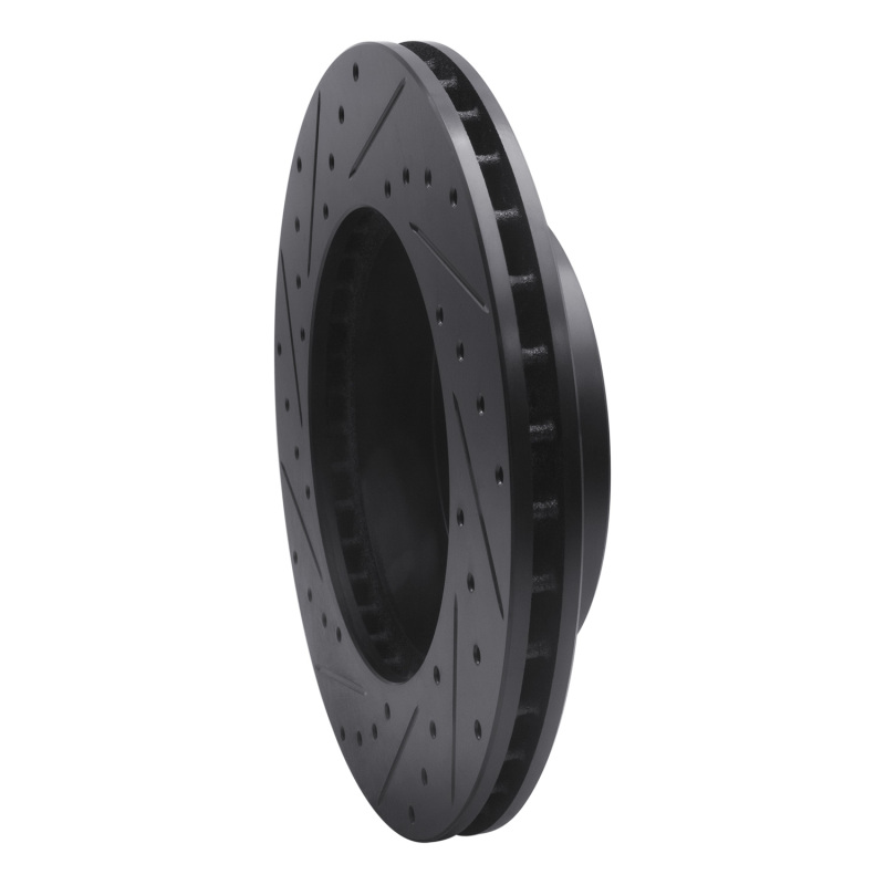 Jeep Grand Cherokee Brake Rotor (1) - Front Right - R1 Concepts - Drilled & Slotted - Black - `99-`04